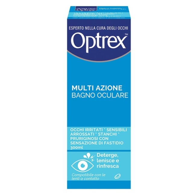 Reckitt Benckiser Bagno Oculare Optrex Multi Azione 300 Ml + Occhiera Flessibile