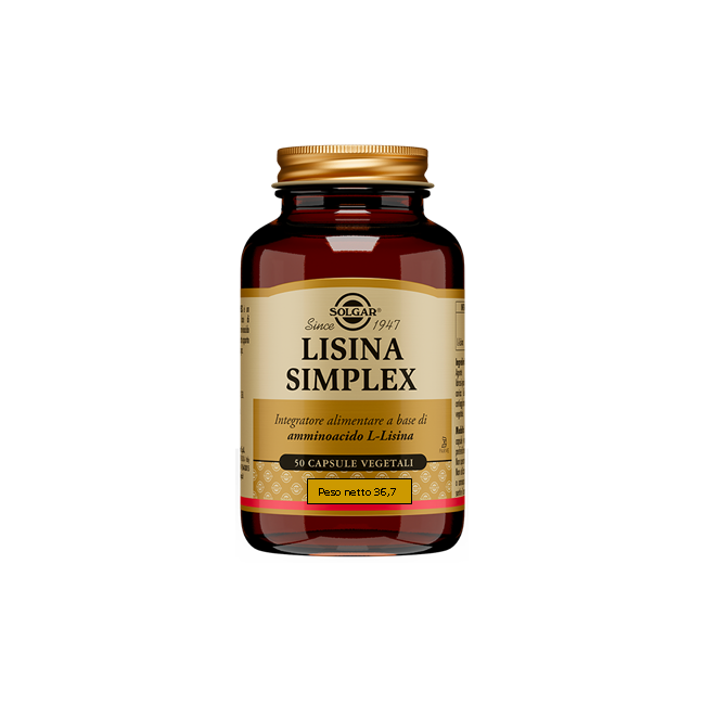 Solgar Lisina Simplex 50 Capsule Vegetali Solgar Lisina Simplex 50 Capsule Vegetali