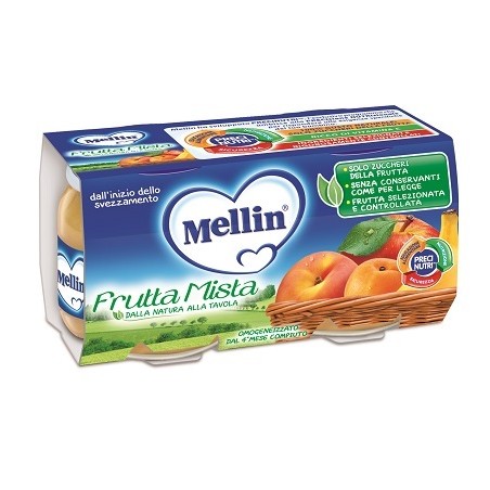Mellin omogeneizzato frutta mista 100 g 2 pezzi