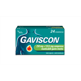 Gaviscon  250mg+133,5mg Compresse Masticabili Gusto Menta 24 Compresse