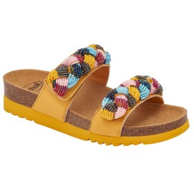 Scholl Calzatura Nice Microfibre+beaded Bride W Yellow/multi 40