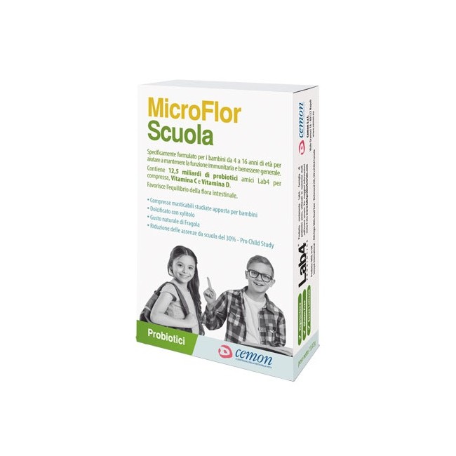 Cemon Microflor Scuola 30 Capsule Masticabili Cemon Microflor Scuola 30 Capsule Masticabili