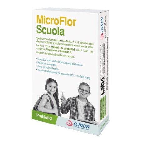 Cemon Microflor Scuola 30 Capsule Masticabili Cemon Microflor Scuola 30 Capsule Masticabili