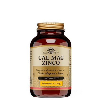 Solgar Cal Mag Zinco 100 Tavolette Solgar Cal Mag Zinco 100 Tavolette