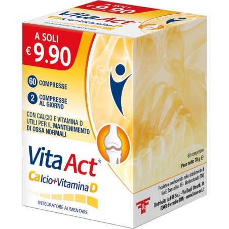 F&F Vita Act Calcio + Vitamina D 60 Compresse