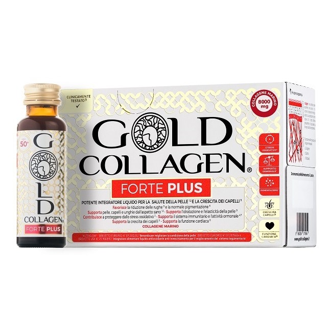 Minerva Research Labs Gold Collagen Forte Plus 10 Flaconcini Da 50 Ml 8g Collagene Minerva Research Labs Gold Collagen Forte Plus 10 Flaconcini Da 50 Ml 8g Collagene