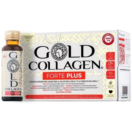 Minerva Research Labs Gold Collagen Forte Plus 10 Flaconcini Da 50 Ml 8g Collagene Minerva Research Labs Gold Collagen Forte Plus 10 Flaconcini Da 50 Ml 8g Collagene
