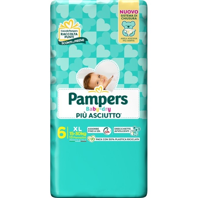 Fater Pampers Baby Dry Pannolino Downcount Xl 13 Pezzi Fater Pampers Baby Dry Pannolino Downcount Xl 13 Pezzi