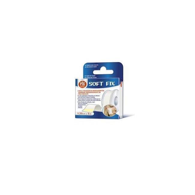 Pic soft fix cerotto su rocchetto in tessuto non tessuto 1, 25cm x 5m