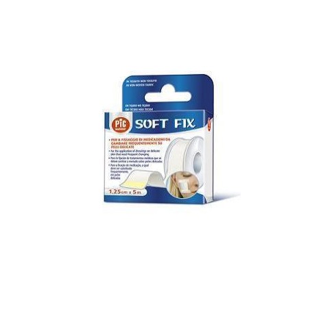 Pic soft fix cerotto su rocchetto in tessuto non tessuto 1, 25cm x 5m Pic soft fix cerotto su rocchetto in tessuto non tessuto 1, 25cm x 5m