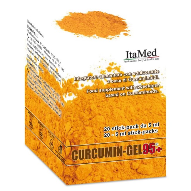 ItaMed Curcumin Gel 95+ 20 Bustine Stick Pack Monodose Da 5 Ml Aroma Lampone