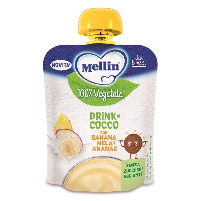 Danone Mellin Pouch Cocco Mela Banana Ananas 90 G Danone Mellin Pouch Cocco Mela Banana Ananas 90 G