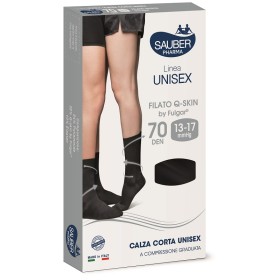 Sauber Linea Unisex Calza corta Q-Skin compressione graduata nera M