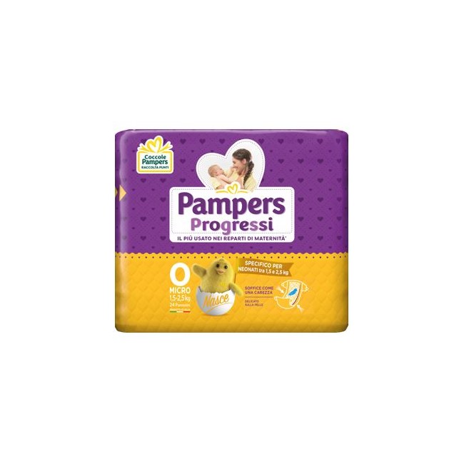 Fater Pampers Progressi Micro Pannolini Per Bambini 24 Pezzi Fater Pampers Progressi Micro Pannolini Per Bambini 24 Pezzi