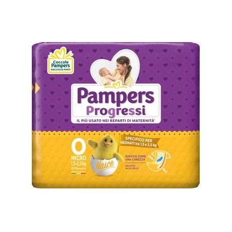 Fater Pampers Progressi Micro Pannolini Per Bambini 24 Pezzi Fater Pampers Progressi Micro Pannolini Per Bambini 24 Pezzi