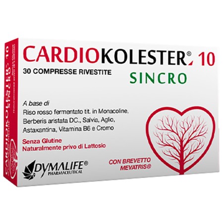 Dymalife Pharmaceutical Cardiokolester 10 Sincro 30 Compresse Rivestite Dymalife Pharmaceutical Cardiokolester 10 Sincro 30 Compresse Rivestite