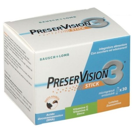 Bausch + Lomb Preservision 3 30 Stick Orosolubili Da 2 G Bausch + Lomb Preservision 3 30 Stick Orosolubili Da 2 G