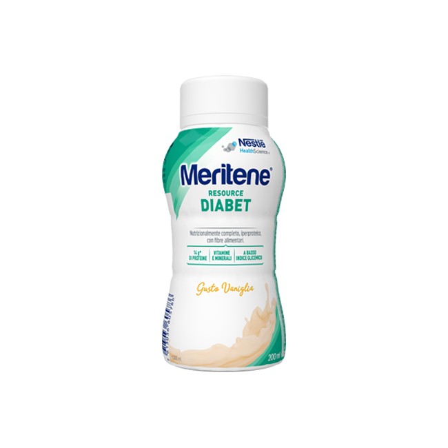 Nestlè Meritene Resource Diabet Vaniglia Alimento Iperproteico 28 Vitamine E Minerali 200 Ml