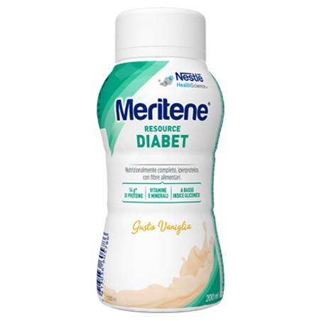 Nestlè Meritene Resource Diabet Vaniglia Alimento Iperproteico 28 Vitamine E Minerali 200 Ml