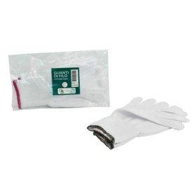 Farvisan Guanto Di Filo Cotone 100% Bianco Per Allergie Dermatologiche 7 1 Paio