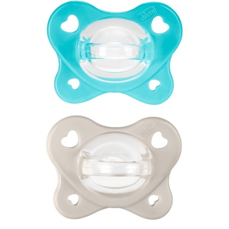 Chicco Dual Soft Succhietto Azzurro 6-16 Mesi 2 Pezzi Chicco Dual Soft Succhietto Azzurro 6-16 Mesi 2 Pezzi