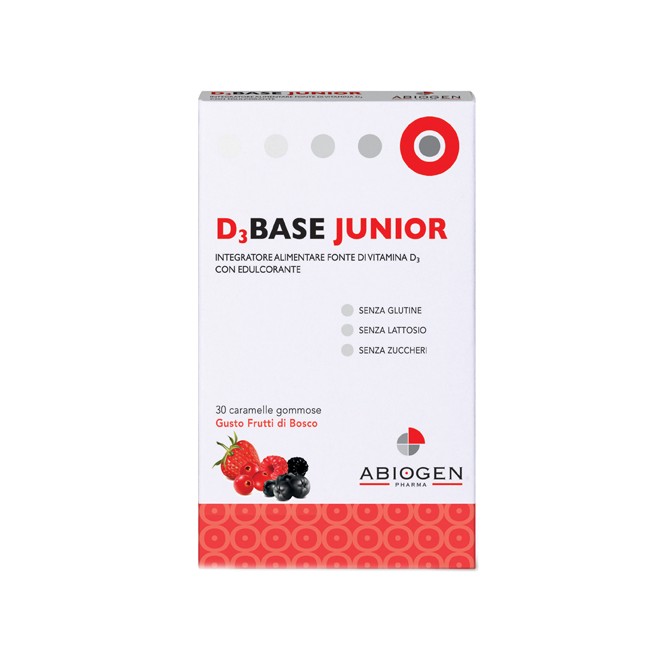 Abiogen Pharma D3base Junior 30 Caramelle Gommose Frutti Di Bosco