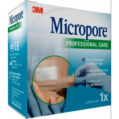 SOLVENTUM ITALY Cerotto In Carta Micropore Surgical Tape Tan M5x25mm