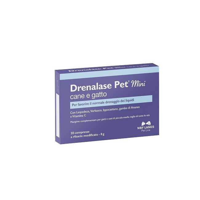NBF Lanes Drenalase Pet Mini Cane Gatto 20 Compresse