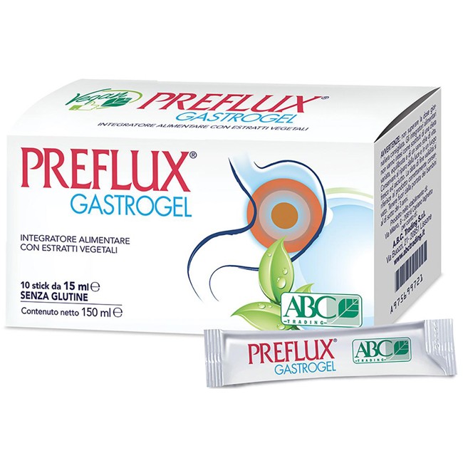 A. B. C. Trading Preflux Gastrogel 10 Stick Pack Da 15 Ml