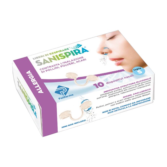 Polifarma Sanispira Allergia Dispositivo Nasale 10 Pezzi Taglia M