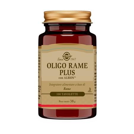 Solgar Oligo Rame Plus 100 Compresse