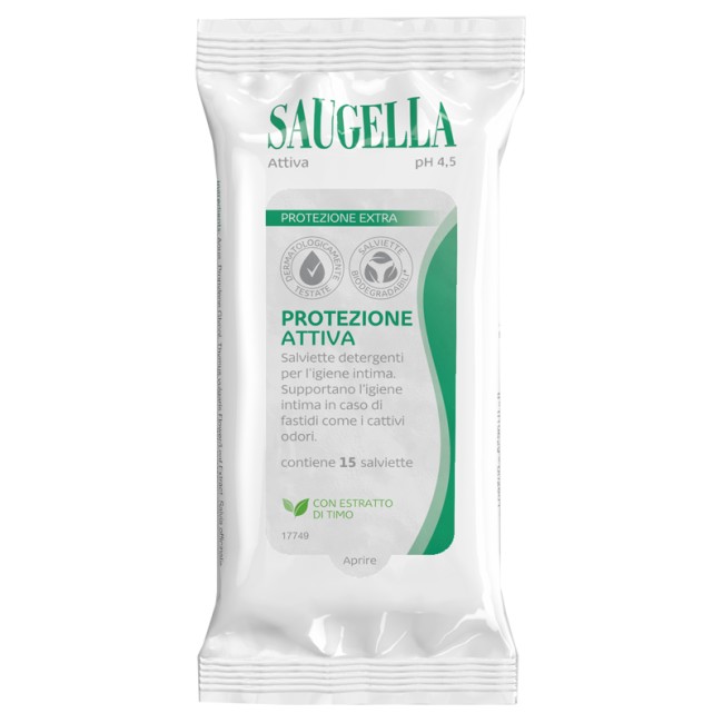 Meda Pharma Saugella Attiva Salviettine 15 Pezzi Meda Pharma Saugella Attiva Salviettine 15 Pezzi