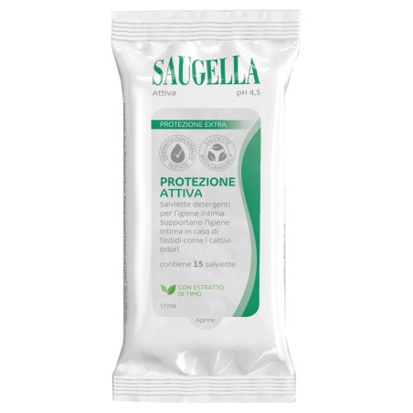 Meda Pharma Saugella Attiva Salviettine 15 Pezzi