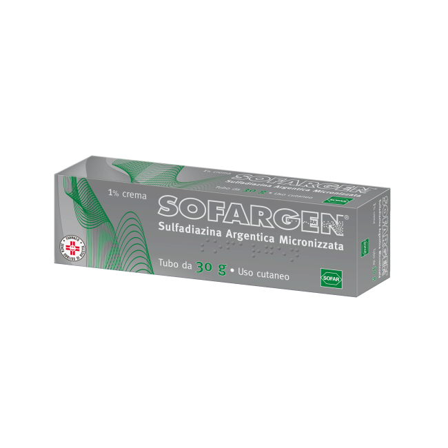 Sofargen 1% Crema antibiotica per ustioni e ferite infette 30 g
