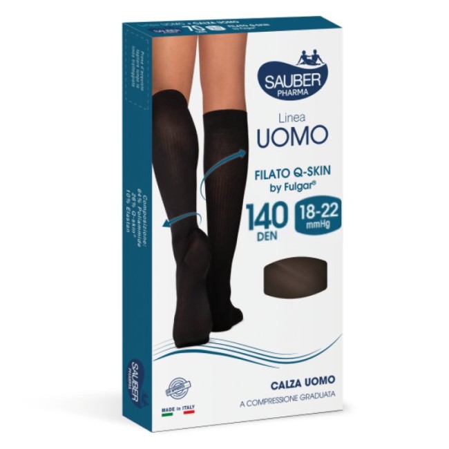 Sauber Linea Uomo 140D Calza Q-Skin Blu TG. L/XL