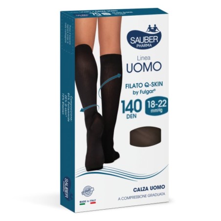 Sauber Linea Uomo 140D Calza Q-Skin Blu TG. L/XL Sauber Linea Uomo 140D Calza Q-Skin Blu TG. L/XL