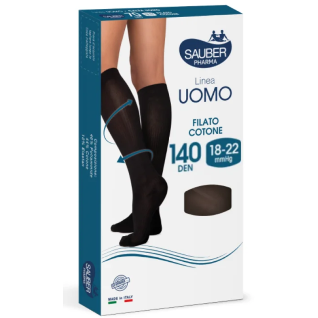 Sauber Linea Uomo 140D Calza Cotone Blu TG. L/XL Sauber Linea Uomo 140D Calza Cotone Blu TG. L/XL