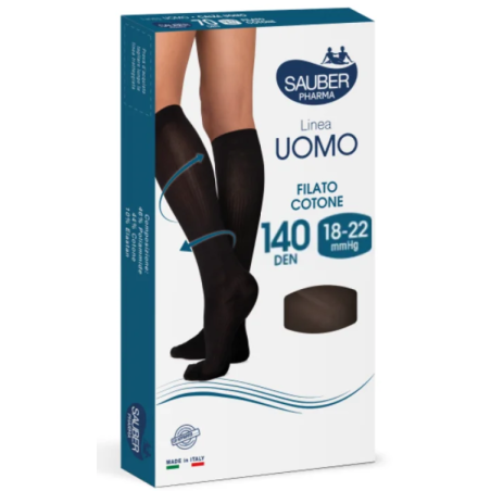 Sauber Linea Uomo 140D Calza Cotone Blu TG. L/XL