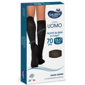 Sauber Linea Uomo 70D Calza Q-Skin Antracite TG. L/XL