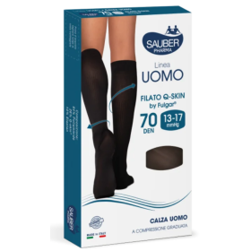 Sauber Linea Uomo 70D Calza Q-Skin Nero TG. S/M