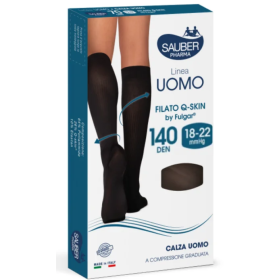 Sauber Linea Uomo 140D Calza Q-Skin Blu TG. S/M