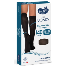 Sauber Linea Uomo 140D Calza Q-Skin Nero TG. S/M