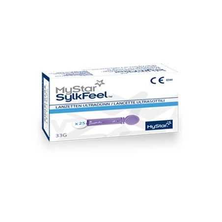 Lancette pungidito mystar sylkfeel lancets 33 gauge 50 pezzi Lancette pungidito mystar sylkfeel lancets 33 gauge 50 pezzi