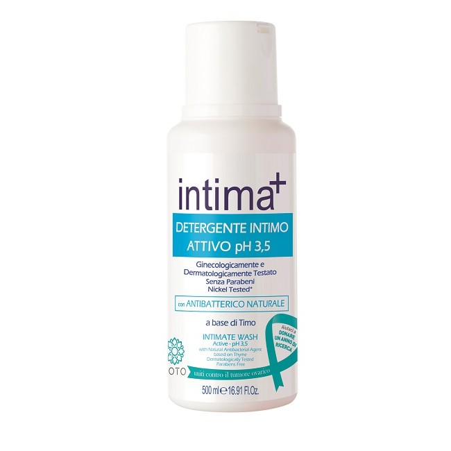Intima+ detergente intimo attivo ph 3.5 azzurro 500 ml