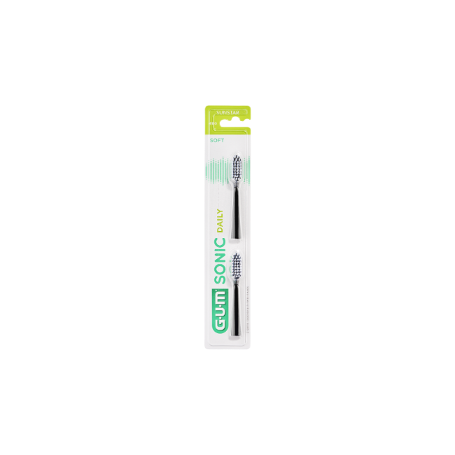 Gum sonic daily spazzolino batteria refill white 2 pezzi Gum sonic daily spazzolino batteria refill white 2 pezzi