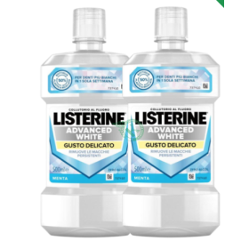 Listerine advanced white gusto delicato bundle 2 x 500 ml