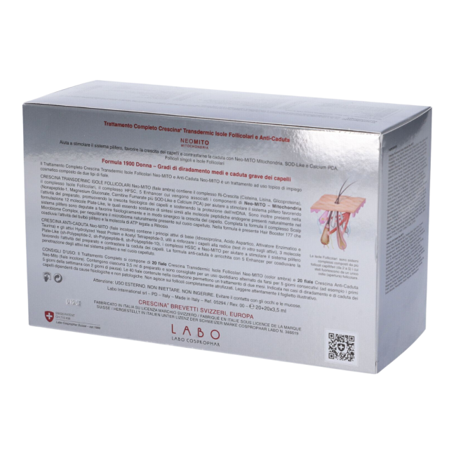 Crescina isole follicolari neo mito 1700 donna tc 20+20 fiale 3,5 ml Crescina isole follicolari neo mito 1700 donna tc 20+20 fiale 3,5 ml