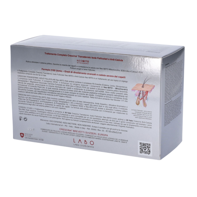 Crescina Isole Follicolari Neo Mito 1700 Uomo tc 20+20 fiale 3,5 ml