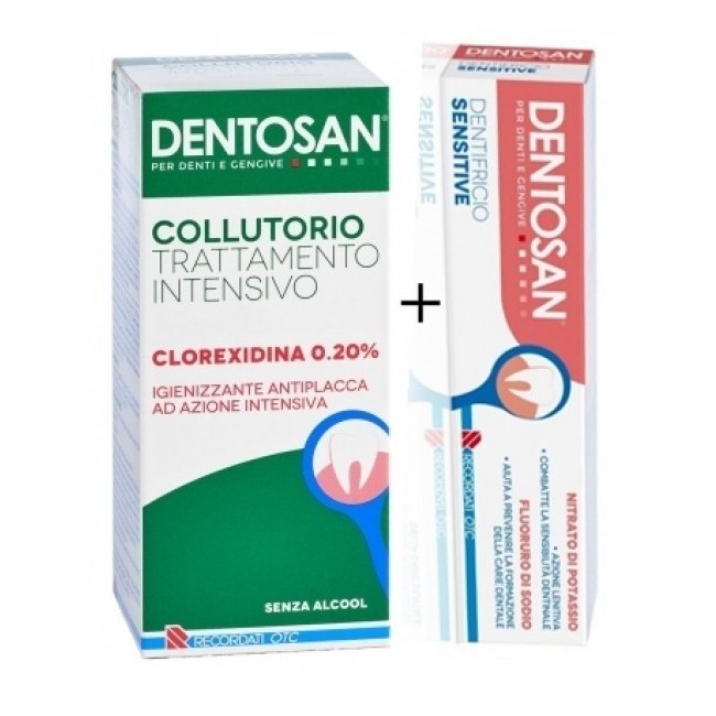 Dentosan collut 0,2% 200 ml + dentifricio sensitive 75 ml Dentosan collut 0,2% 200 ml + dentifricio sensitive 75 ml
