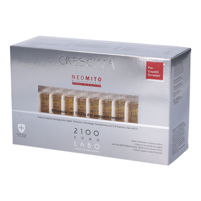 Crescina isole follicolari neo mito 2100 uomo 40 fiale 3,5 ml
